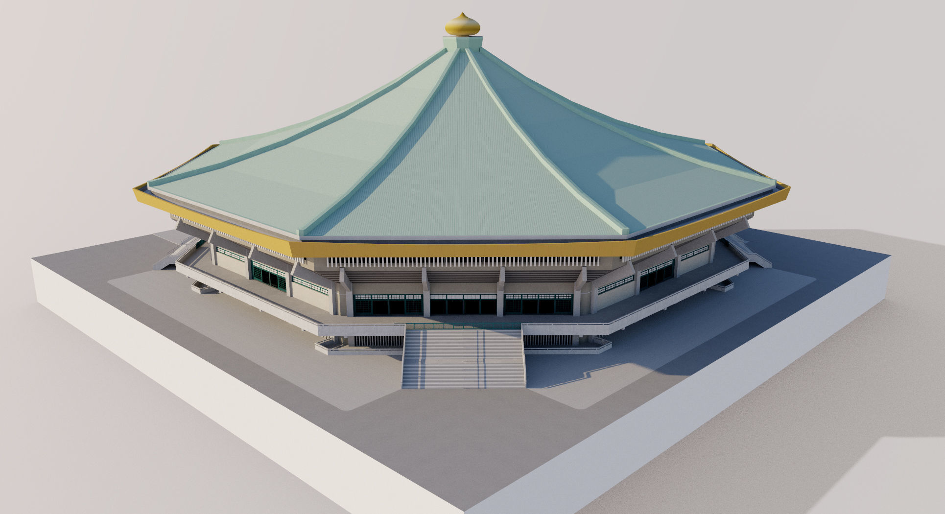 Nippon Budokan - Tokyo Japan 3D model_2