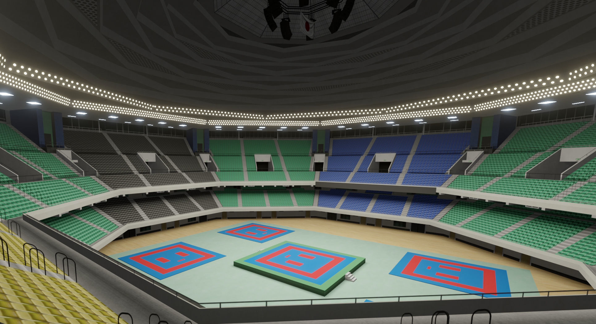 Nippon Budokan - Tokyo Japan 3D model_6