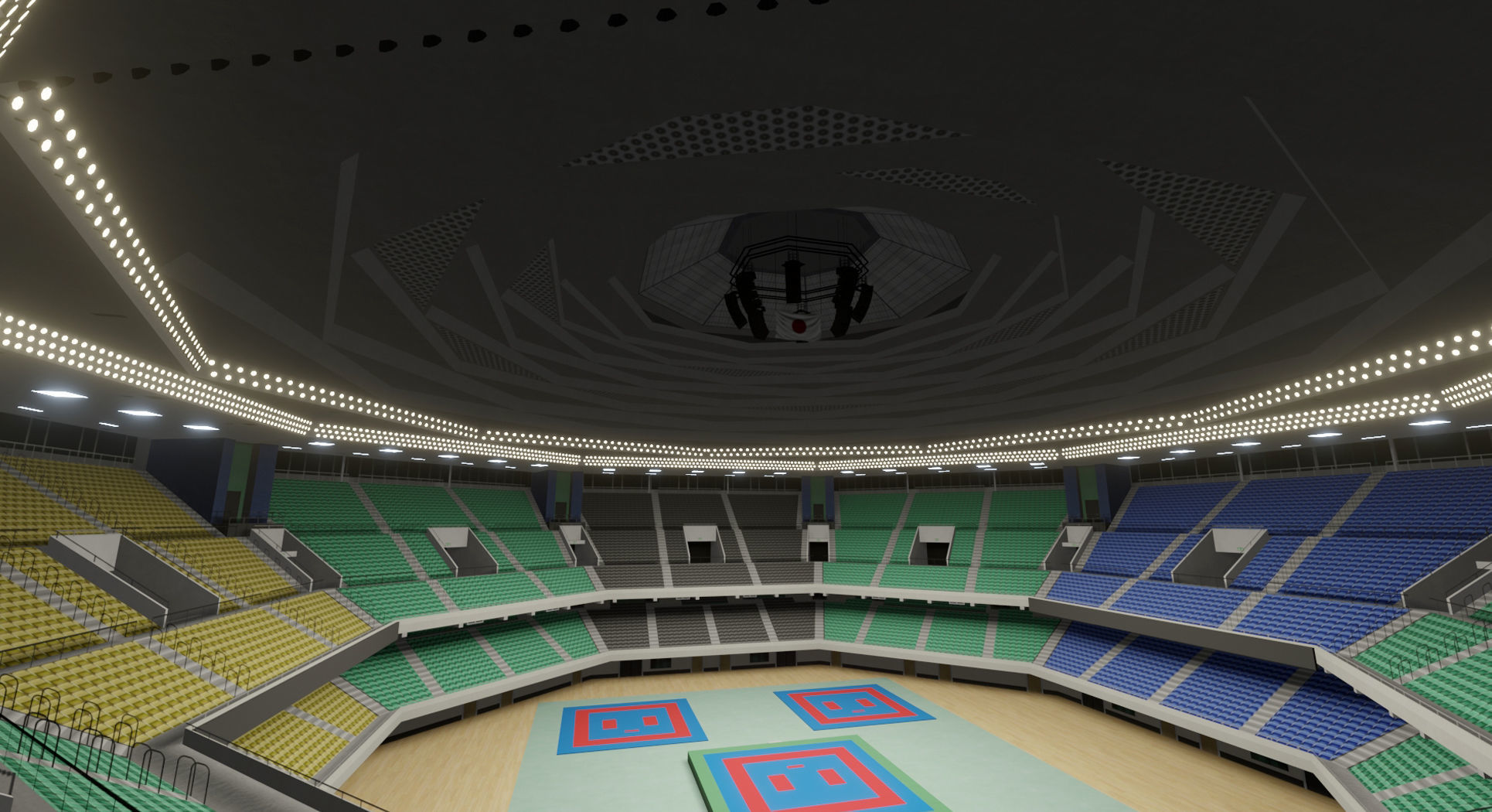 Nippon Budokan - Tokyo Japan 3D model_7