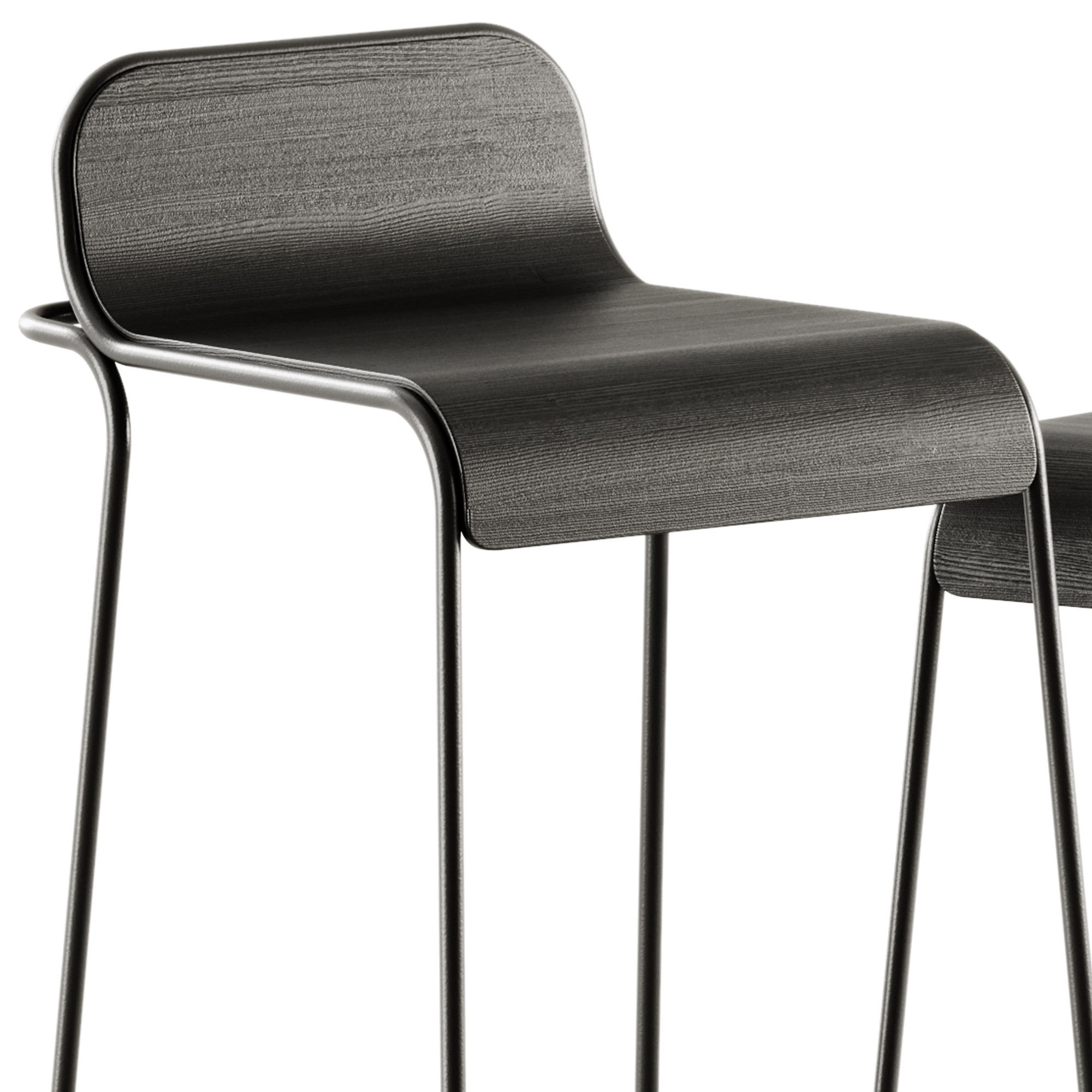 Flow Aluminium Stool by True Design 3D model_4