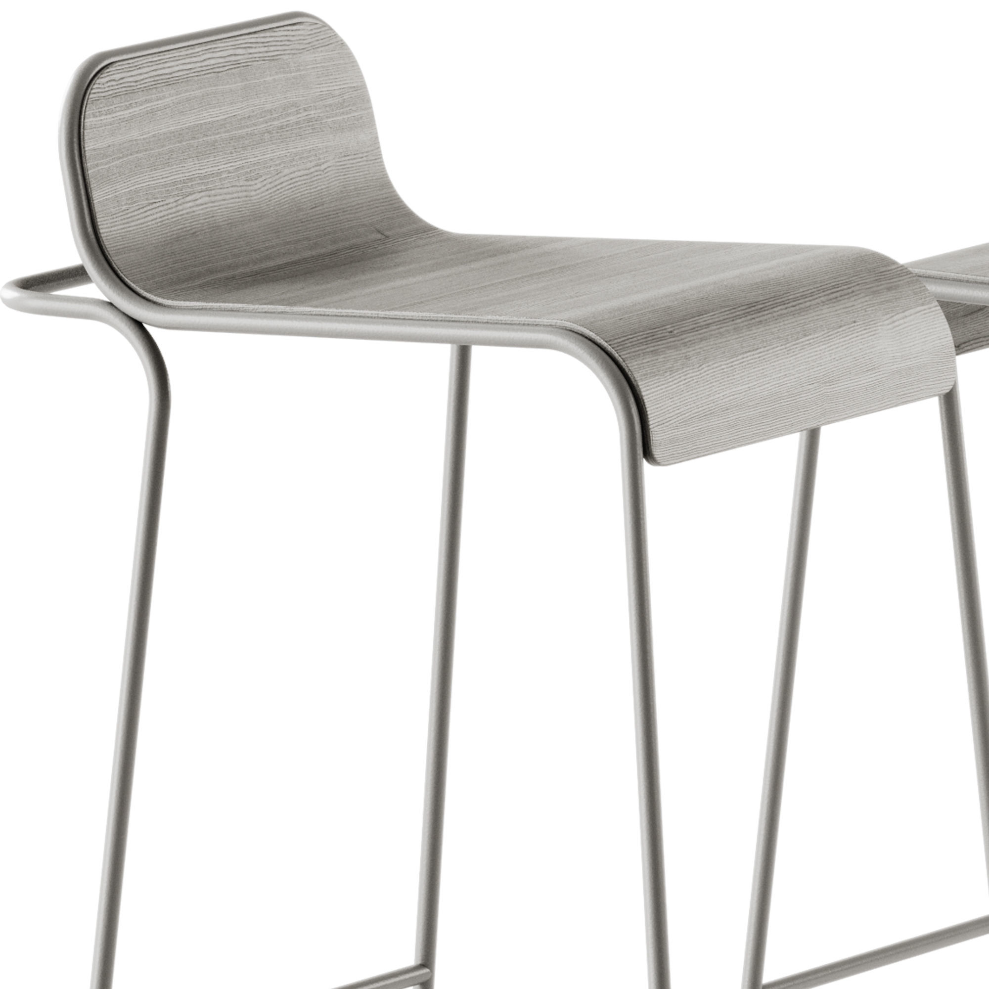 Flow Aluminium Stool by True Design 3D model_3