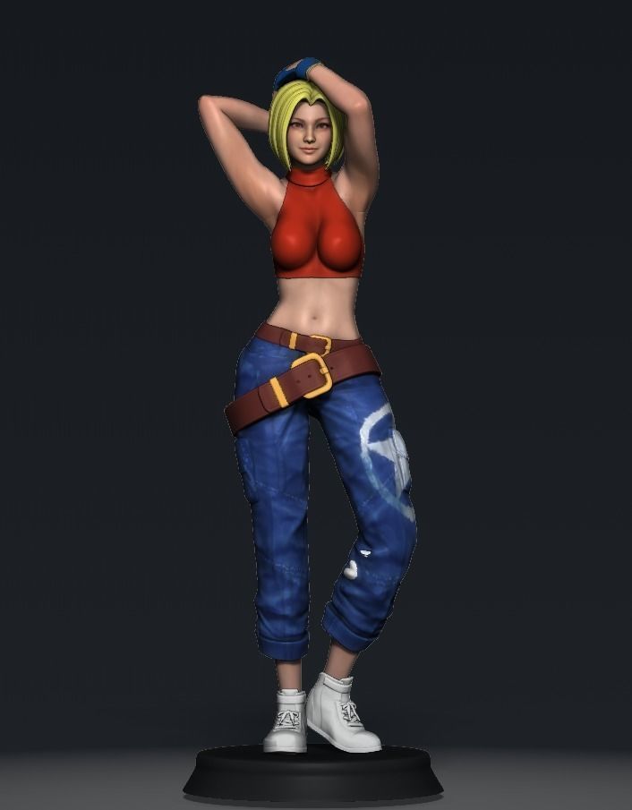 Blue Mary-  the king of fighter-  fatal fury  3D print model_1