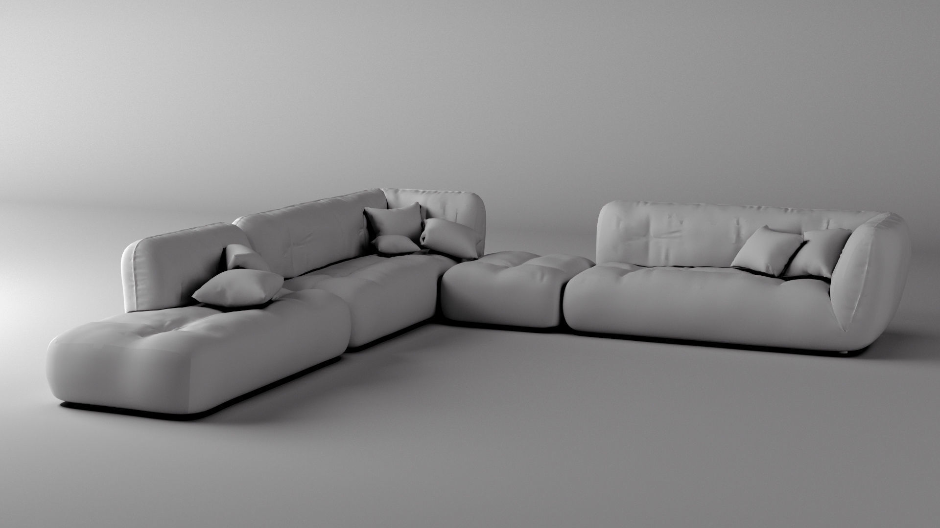 Realistic sofa design and render  3D model_2