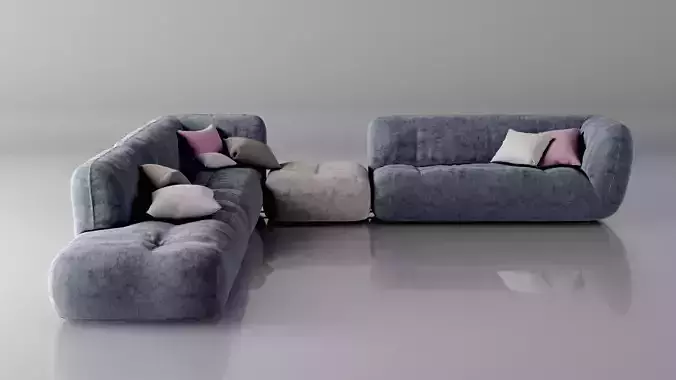 Realistic sofa design and render  3D model