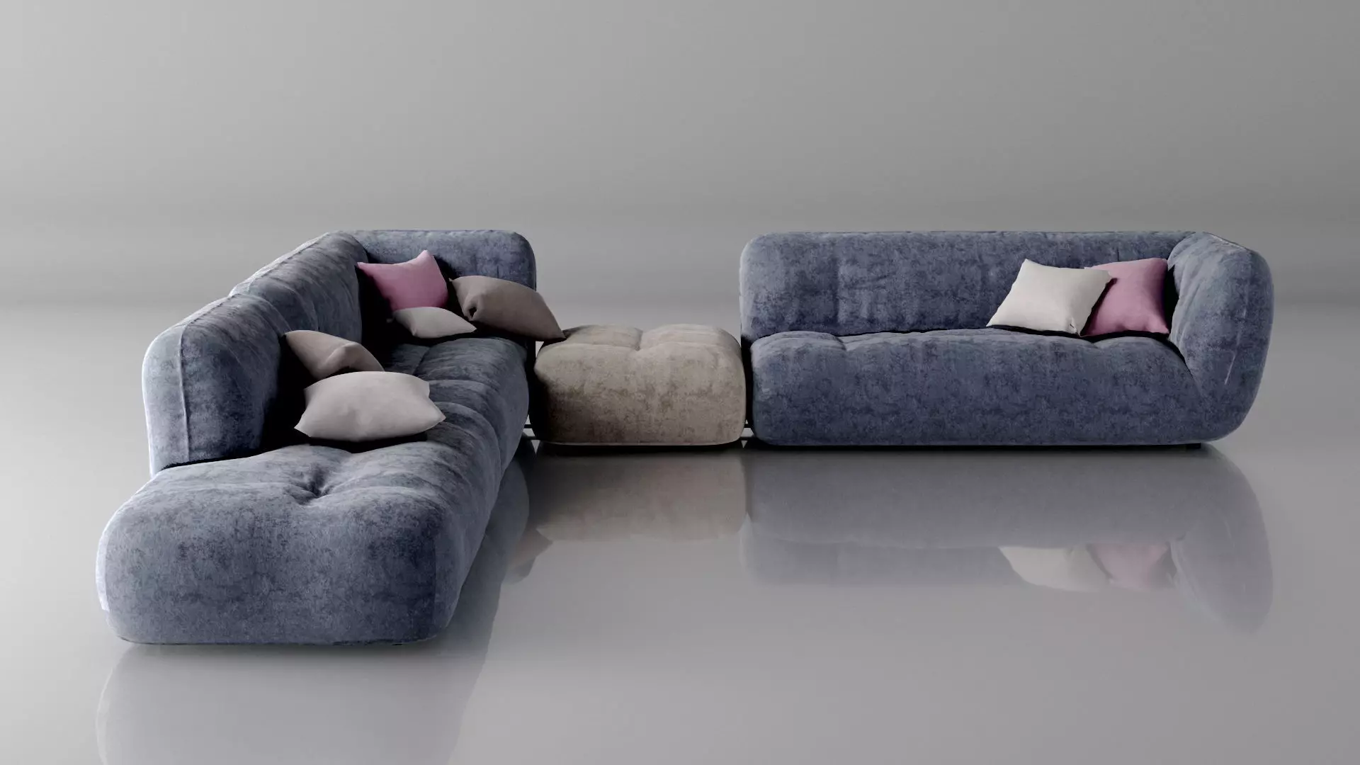 Realistic sofa design and render  3D model_0