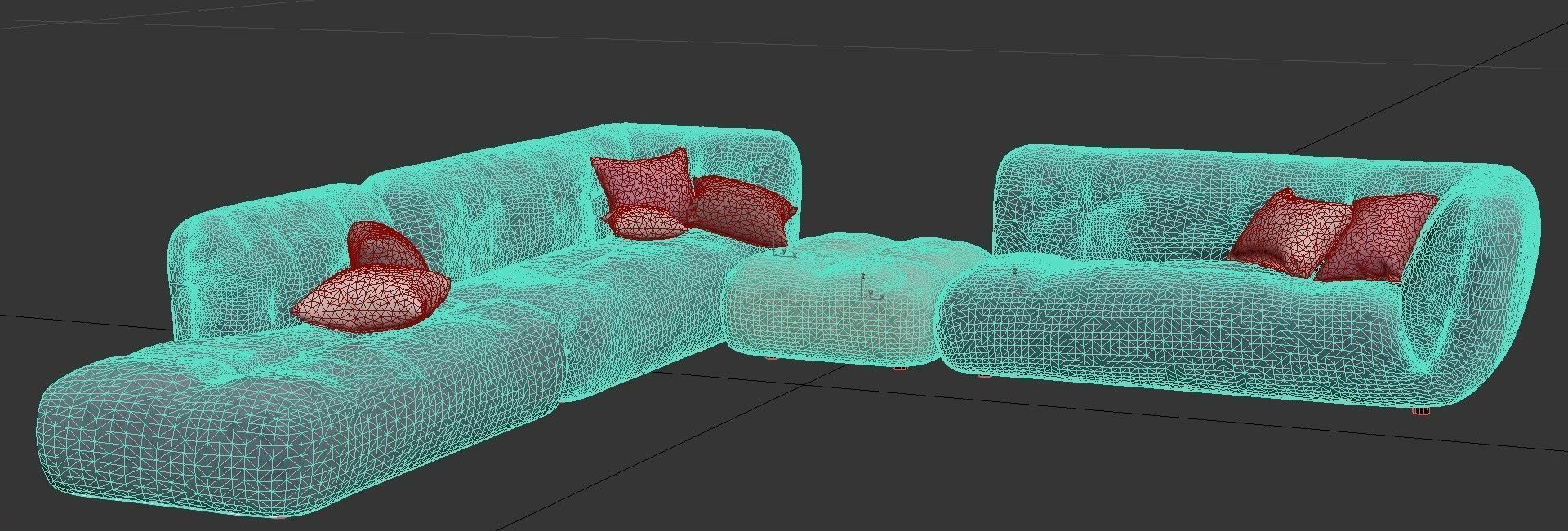 Realistic sofa design and render  3D model_3