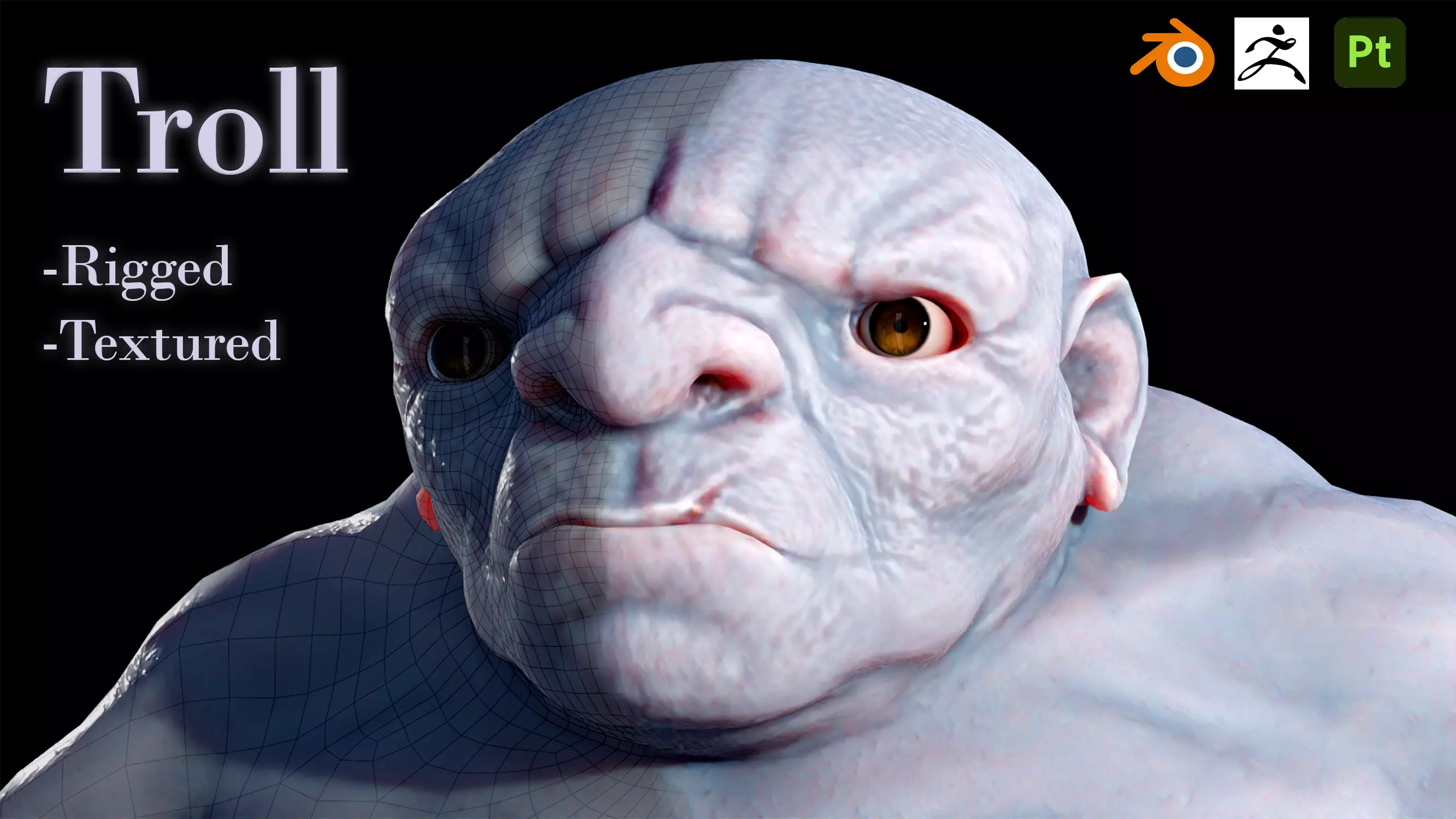 Troll character  Free 3D model_0