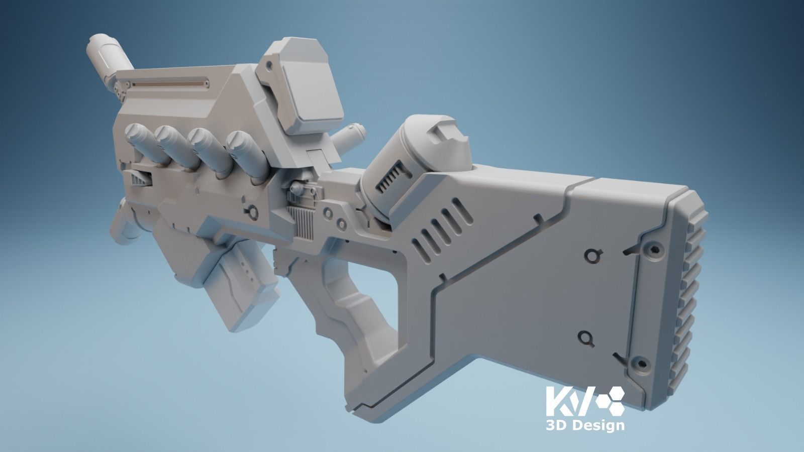 KV-District 9 Sub Machine Gun 3D print model_1