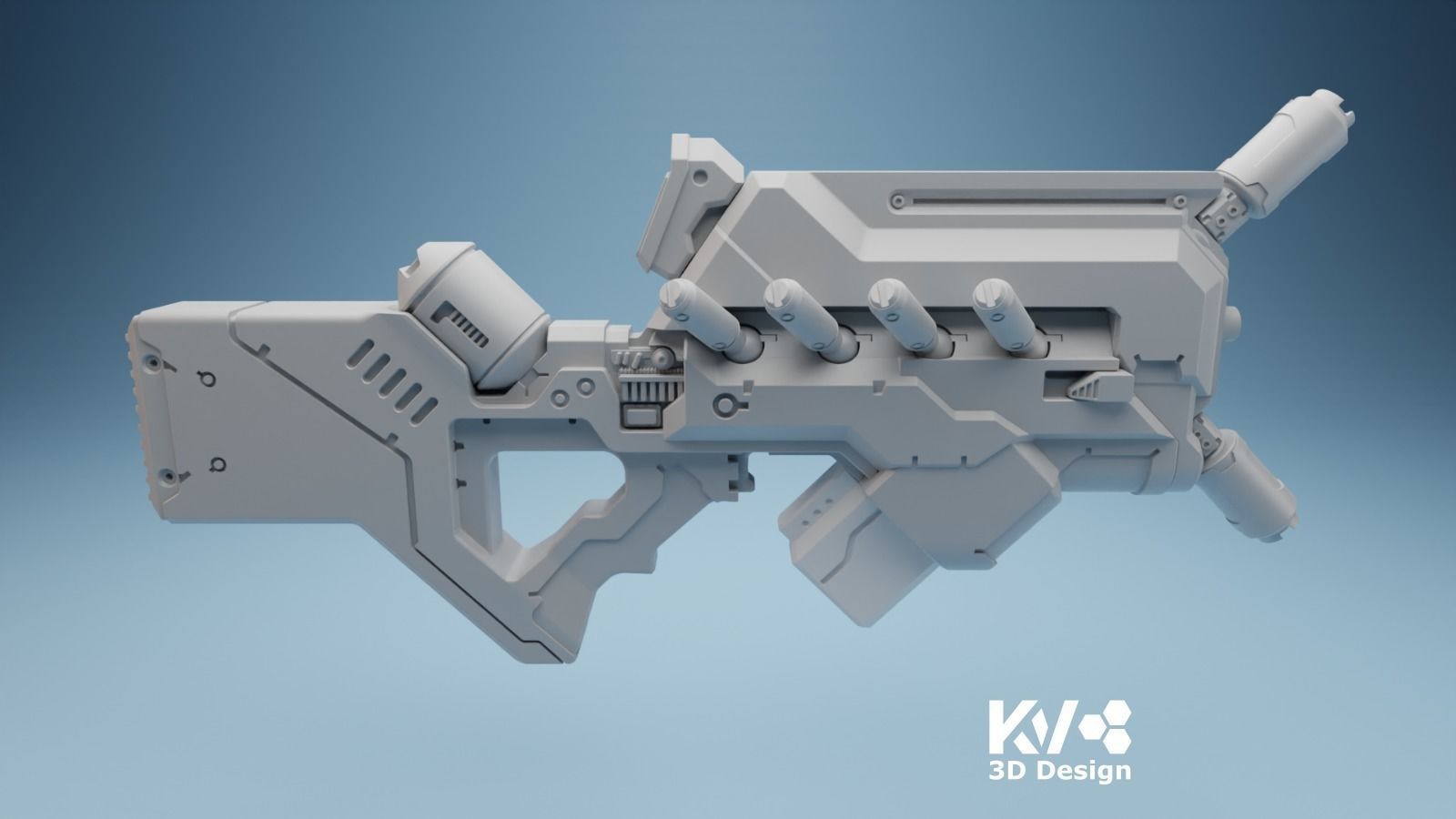 KV-District 9 Sub Machine Gun 3D print model_2