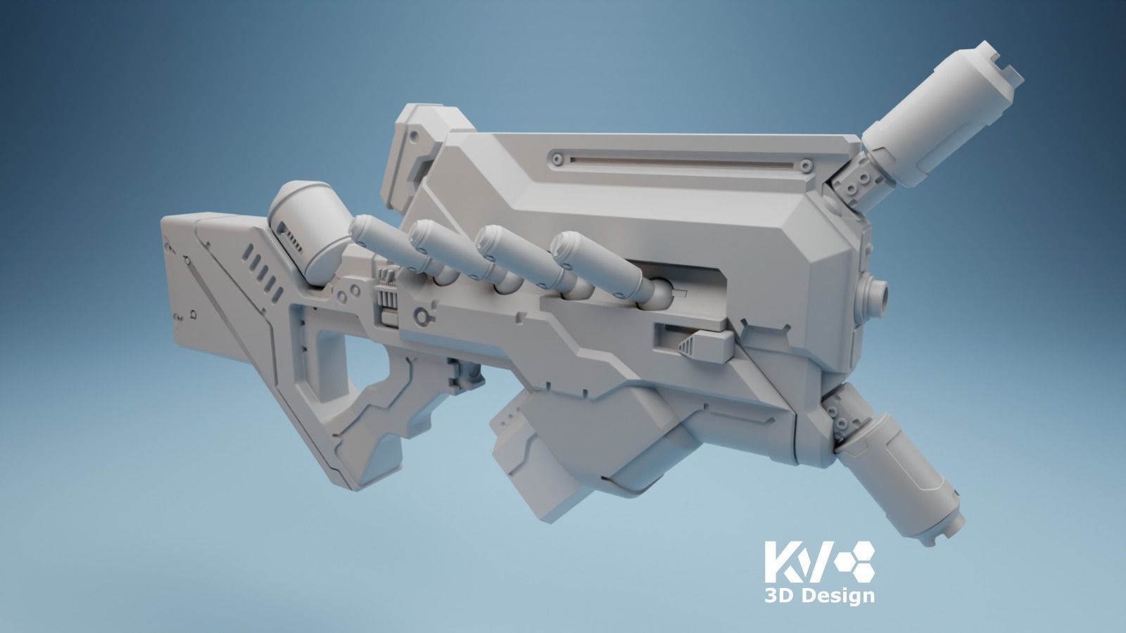 KV-District 9 Sub Machine Gun 3D print model_3