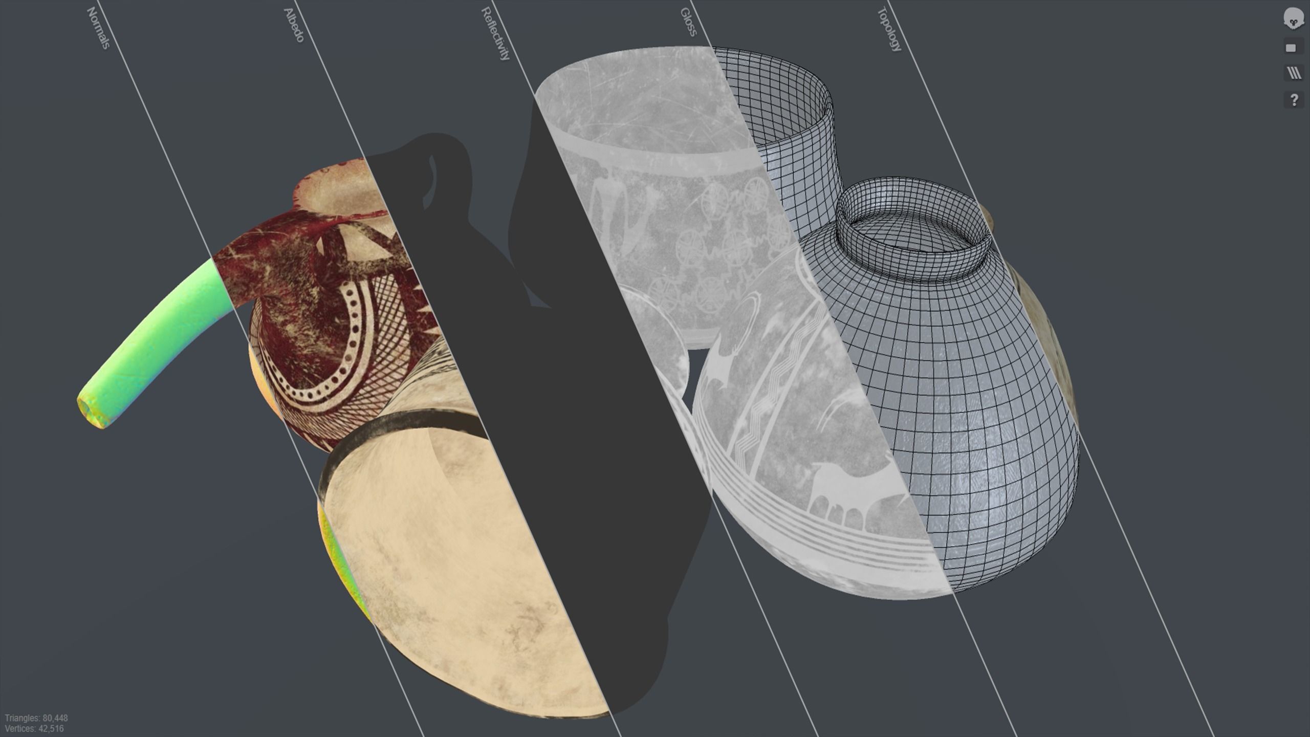 Historical pottery 2 Low-poly 3D model_11