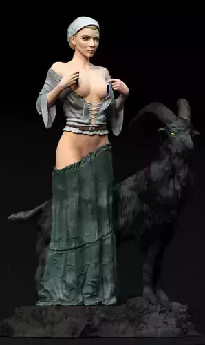 the witch  Anya Taylor-Joy 3D print model the witch  Anya Taylor-Joy 3D print model