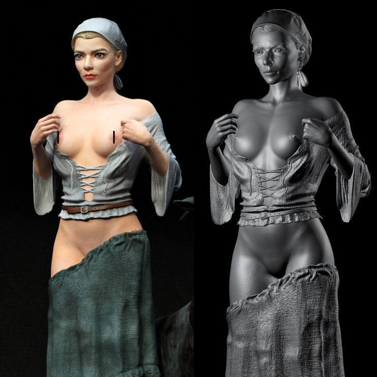 the witch  Anya Taylor-Joy 3D print model_8