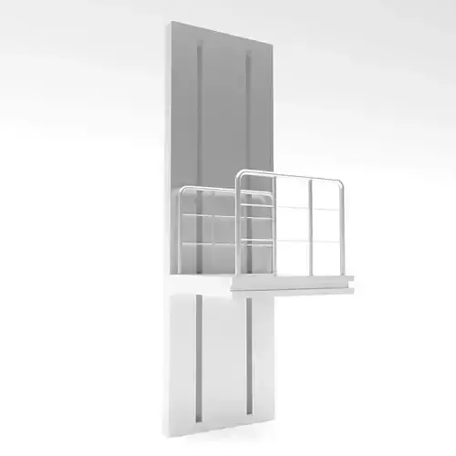 The open elevator Low-poly 3D model