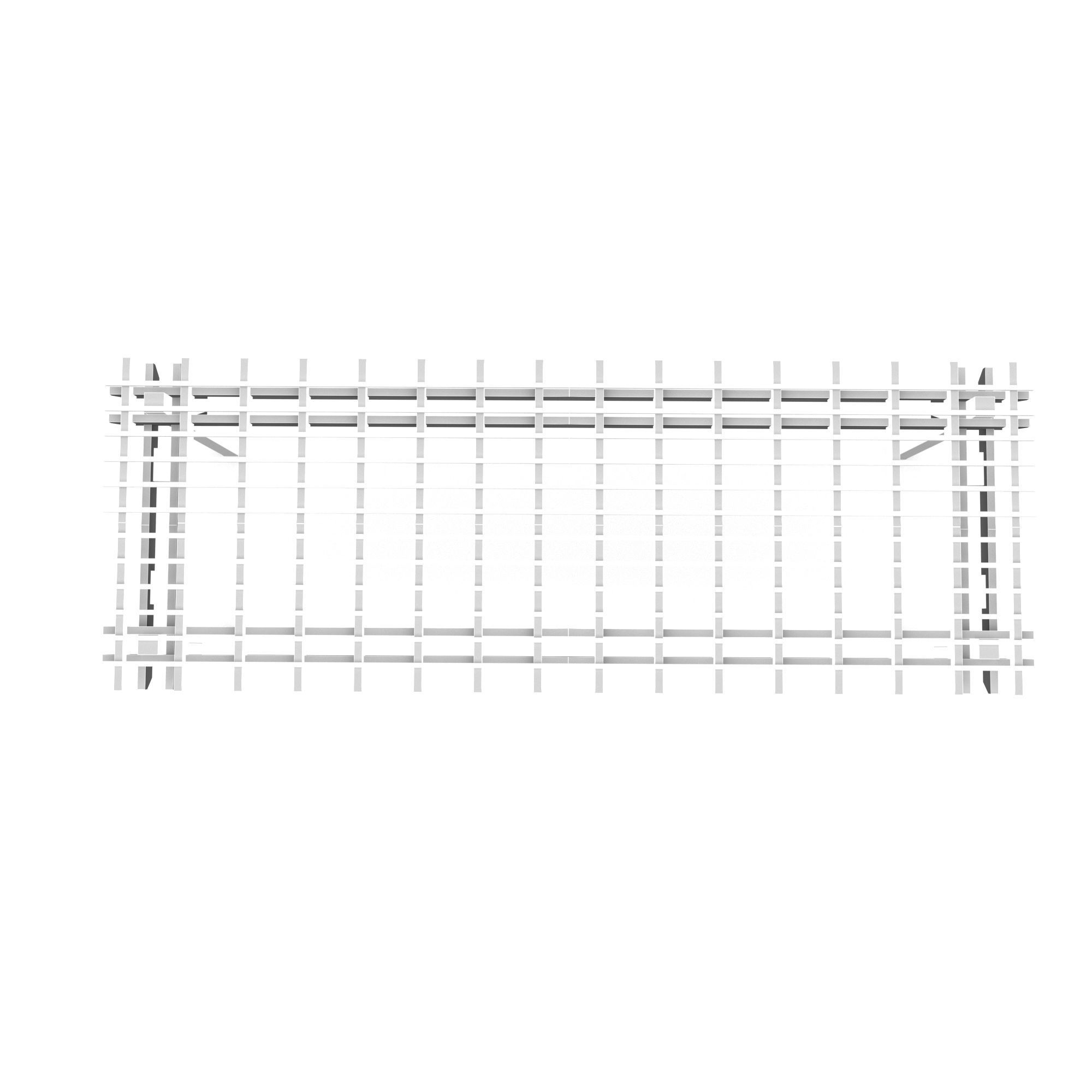 wooden gazebo Low-poly 3D model_6