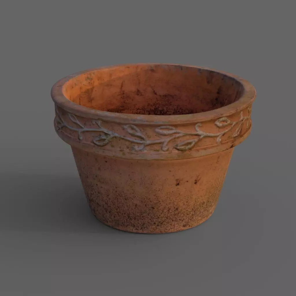 flower pot Free low-poly 3D model