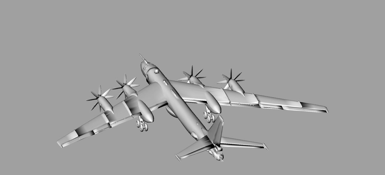 TU-95  bomber  3D print model_2