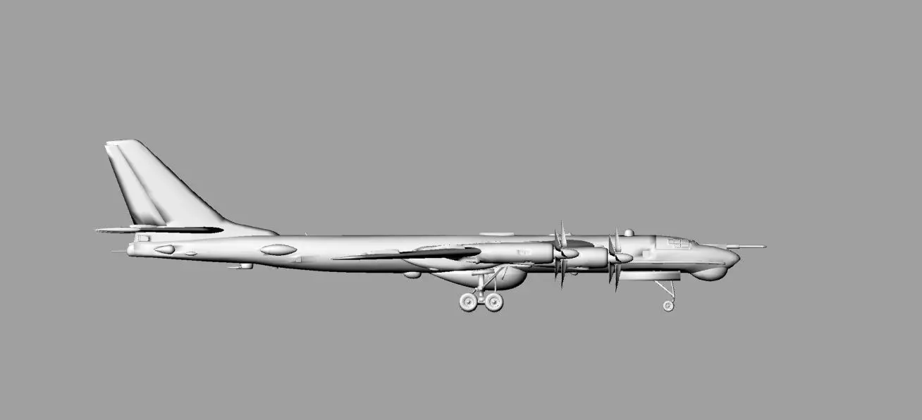TU-95  bomber  3D print model_0