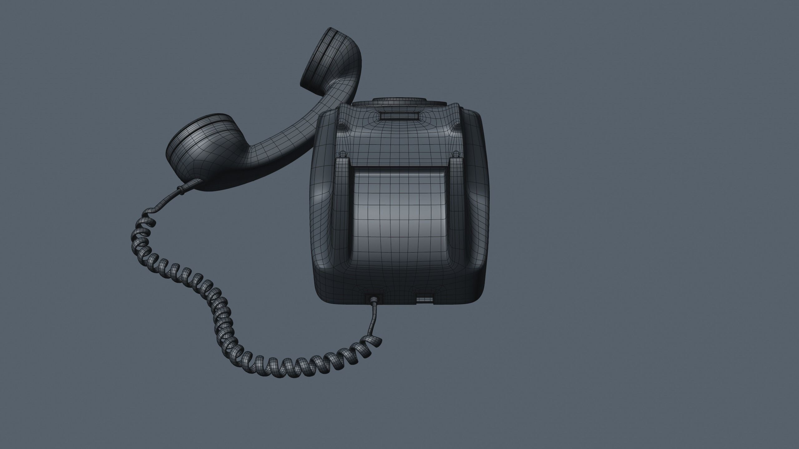 Retro Rotary Red Telephone - 3D Model 3D model_18