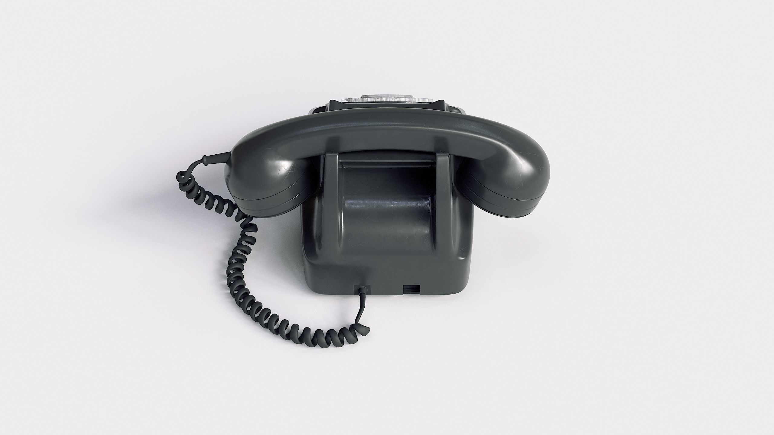 Retro Rotary Red Telephone - 3D Model 3D model_24