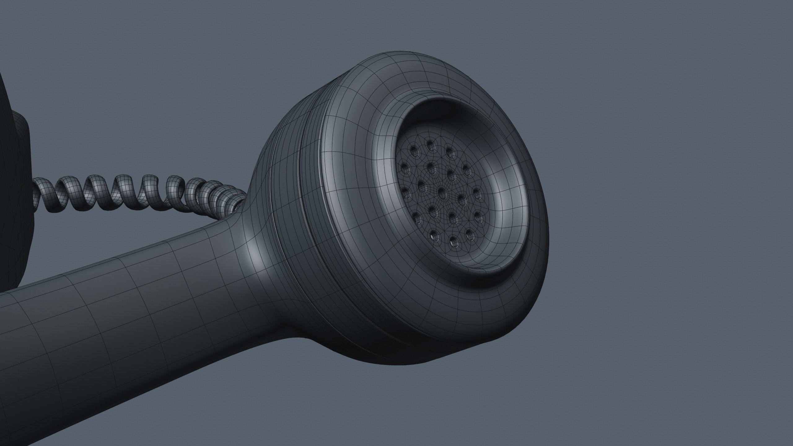 Retro Rotary Red Telephone - 3D Model 3D model_13