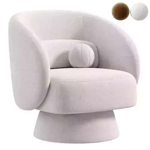 Saboor Upholstered Swivel Barrel Chair