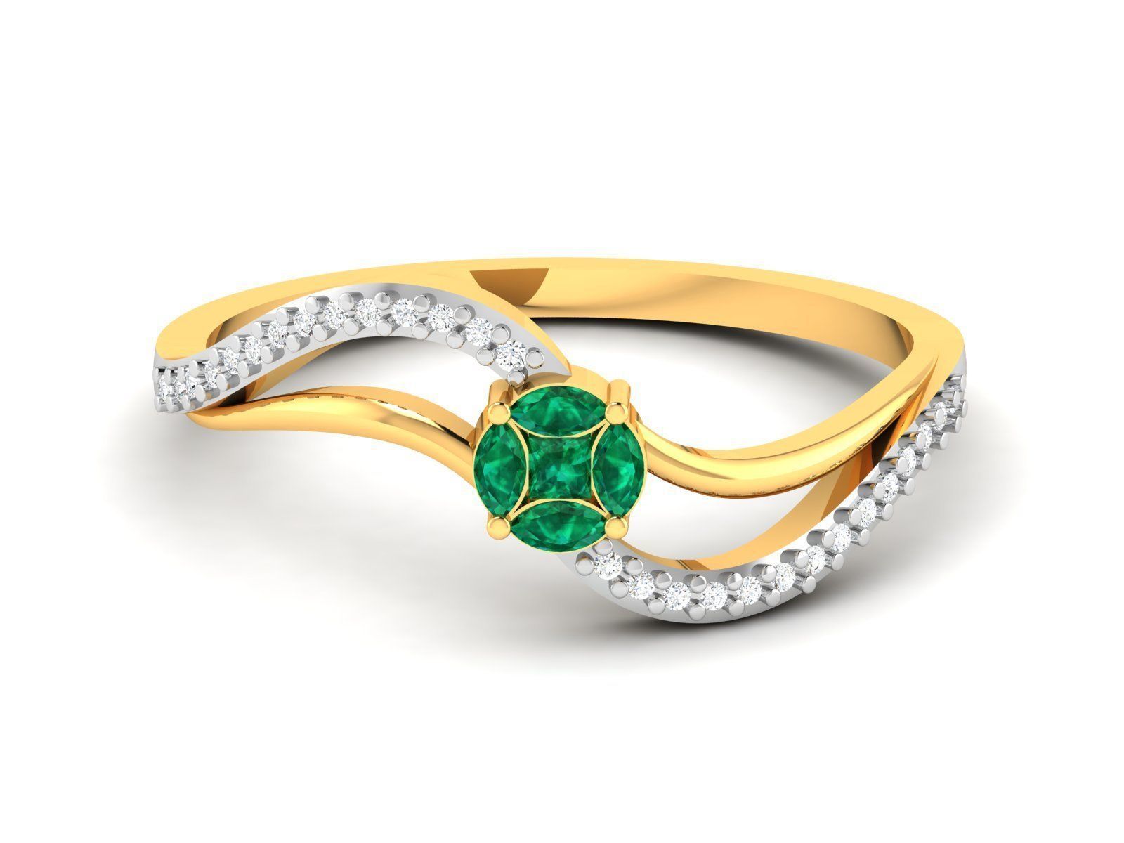 Diamond Ring For Women 3d Print Model 3D print model_1