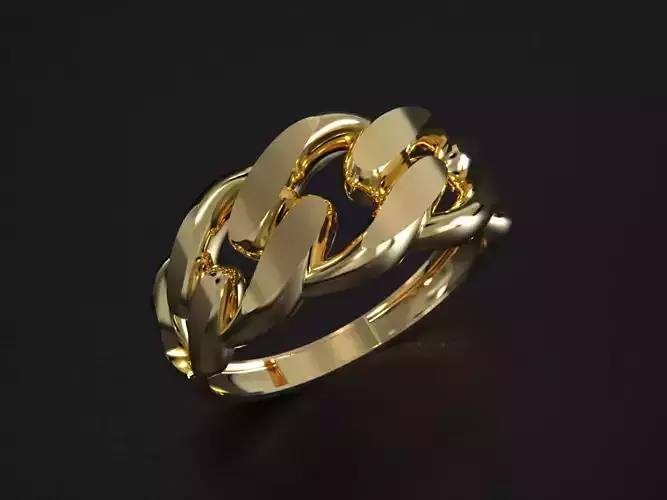 Cuban Chain Ring Gold