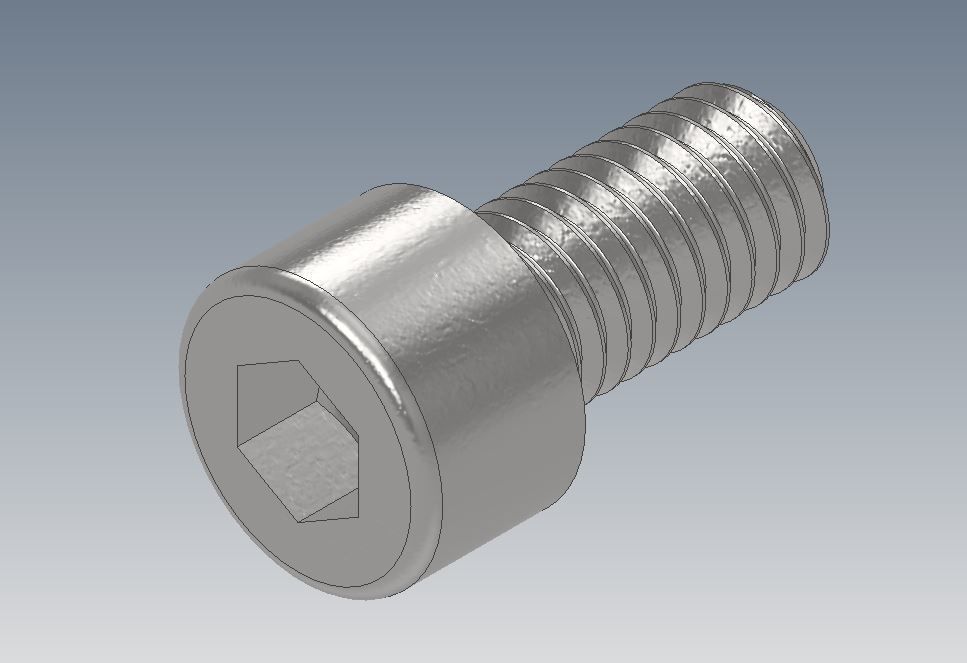 M8x12 - M8x16 - M8x20 Socket Head  DIN 912  Standard Bolts  3D print model_1