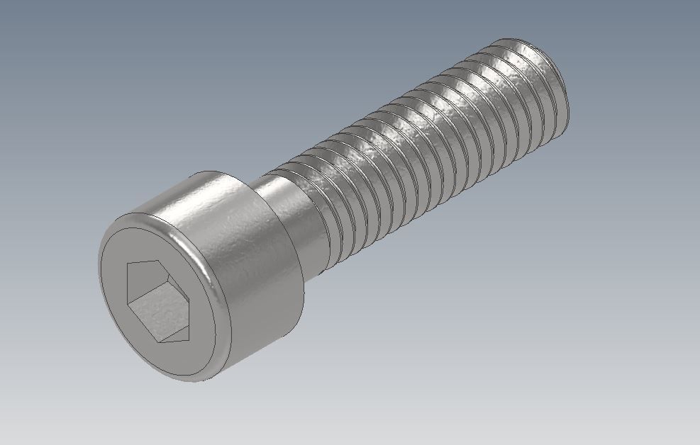 M8x25 - M8x30 - M8x30x25 Socket Head  DIN 912  Standard Bolts  3D print model_2