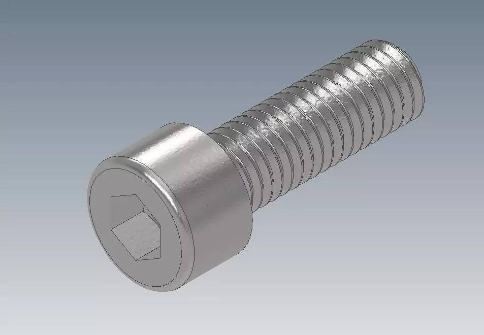 M8x25 - M8x30 - M8x30x25 Socket Head  DIN 912  Standard Bolts  3D print model_0