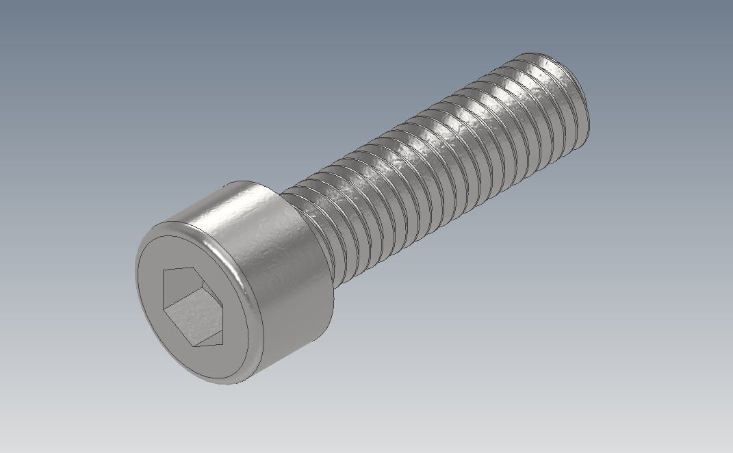 M8x25 - M8x30 - M8x30x25 Socket Head  DIN 912  Standard Bolts  3D print model_1