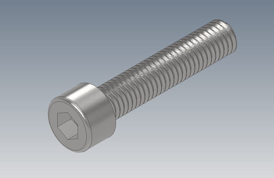  M8x35-M8x35x25-M8x40-M8x40x30 Socket Head DIN912 Standard Bolts 3D print model_2