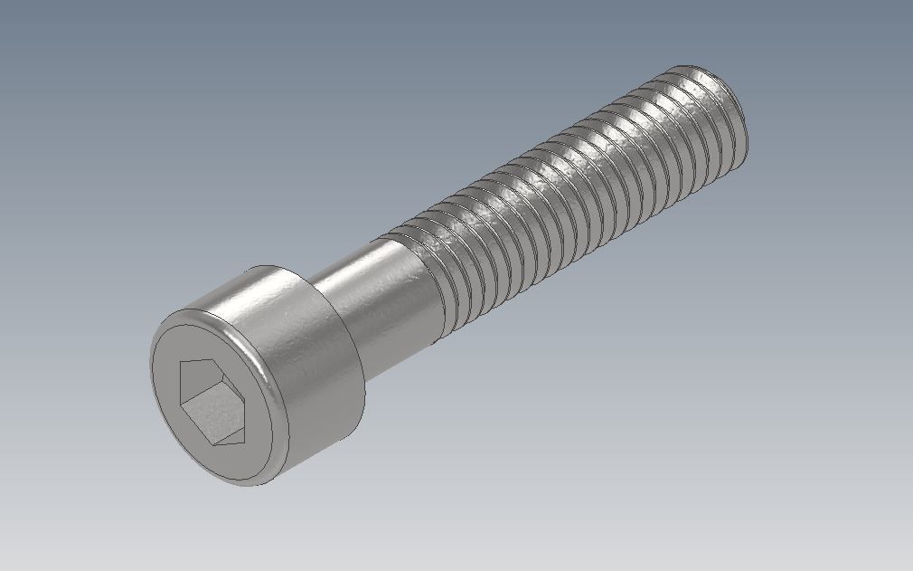  M8x35-M8x35x25-M8x40-M8x40x30 Socket Head DIN912 Standard Bolts 3D print model_3