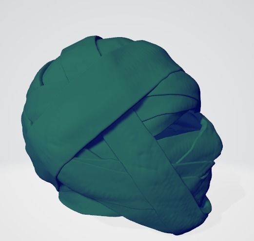 Bandage Wrap Around a head 3D print model_3