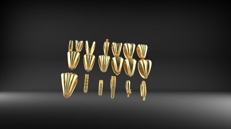 Various Assorted Bails jewelry findings necklace pendants charms 3D print model_1