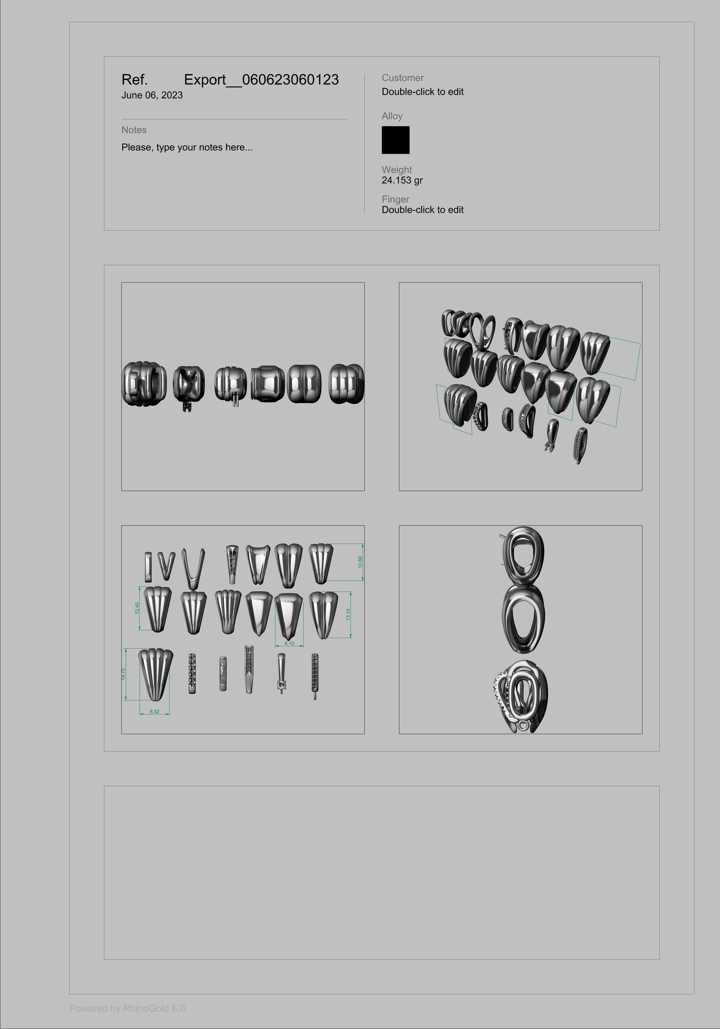 Various Assorted Bails jewelry findings necklace pendants charms 3D print model_15