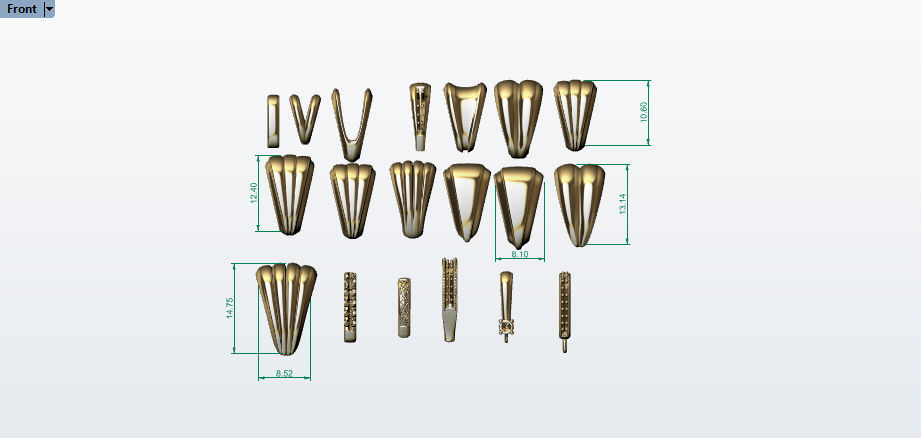 Various Assorted Bails jewelry findings necklace pendants charms 3D print model_20