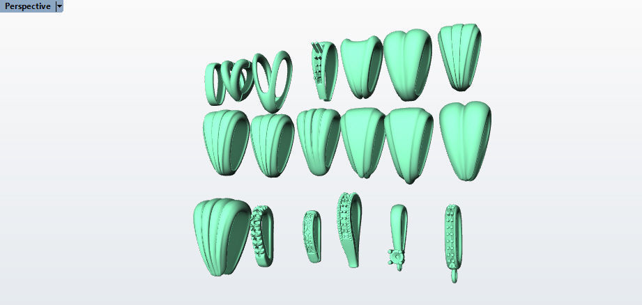 Various Assorted Bails jewelry findings necklace pendants charms 3D print model_21