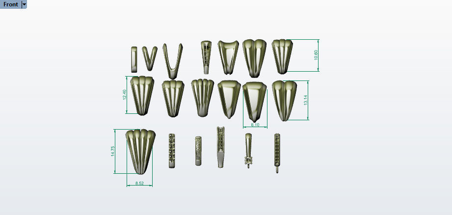 Various Assorted Bails jewelry findings necklace pendants charms 3D print model_19