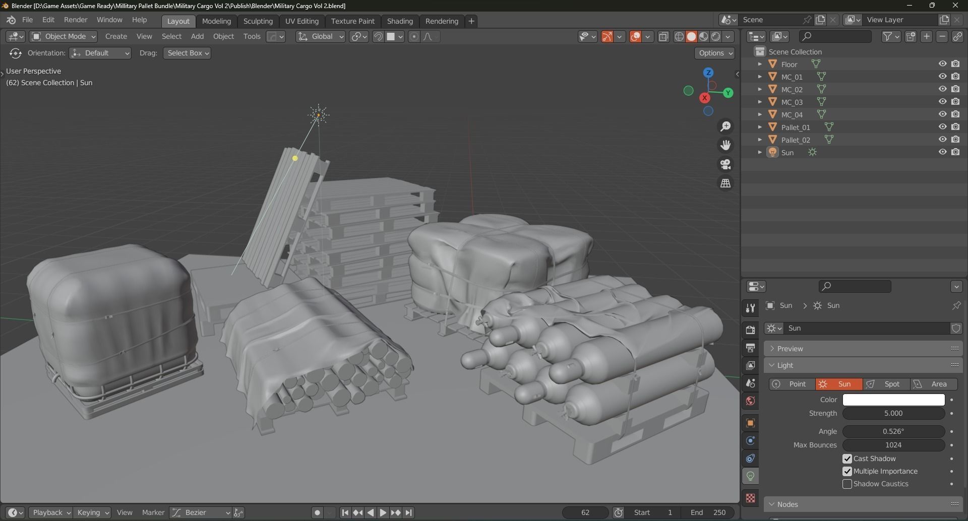Military Cargo Vol 2 Low-poly 3D model_11