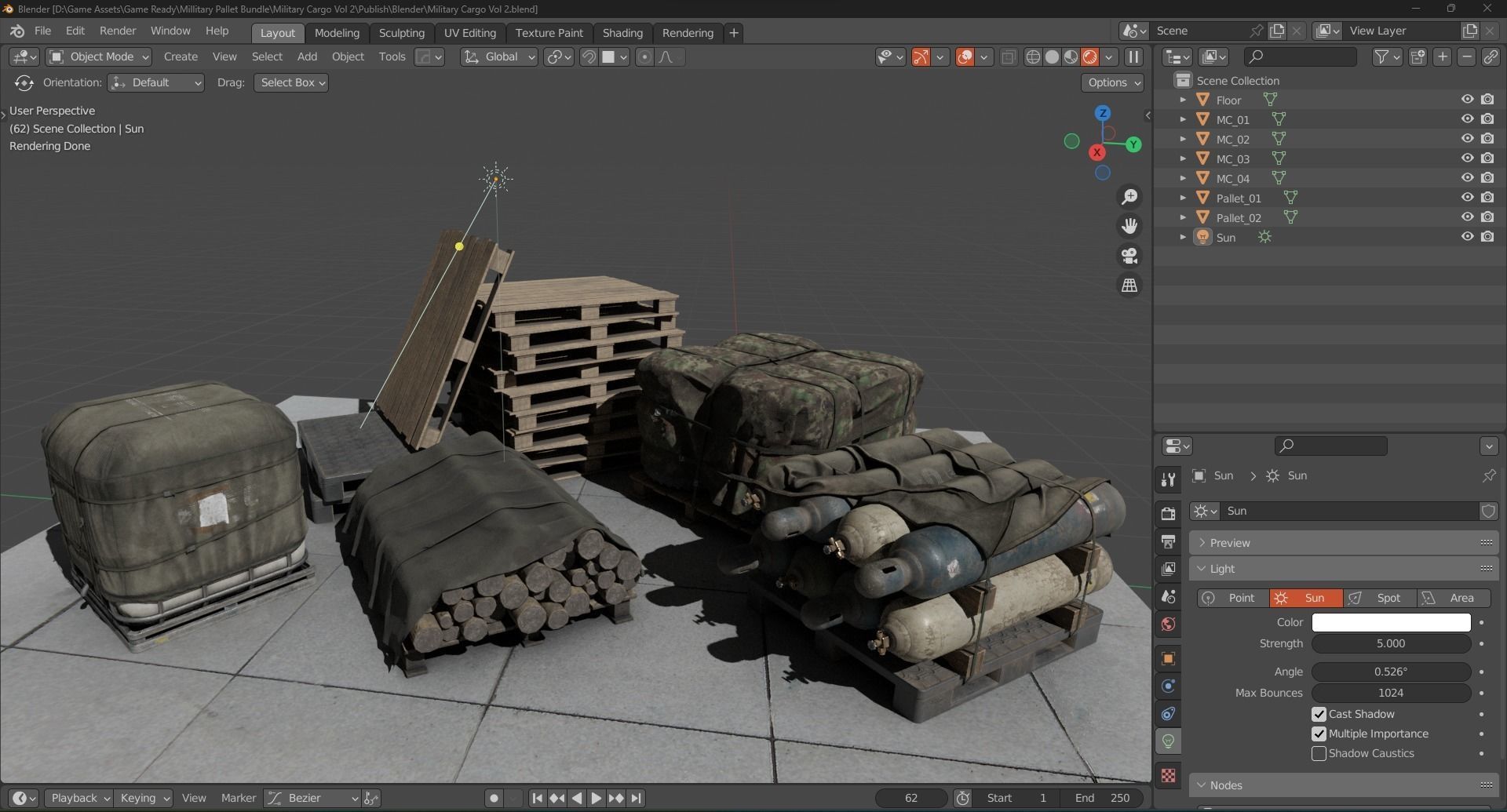 Military Cargo Vol 2 Low-poly 3D model_10