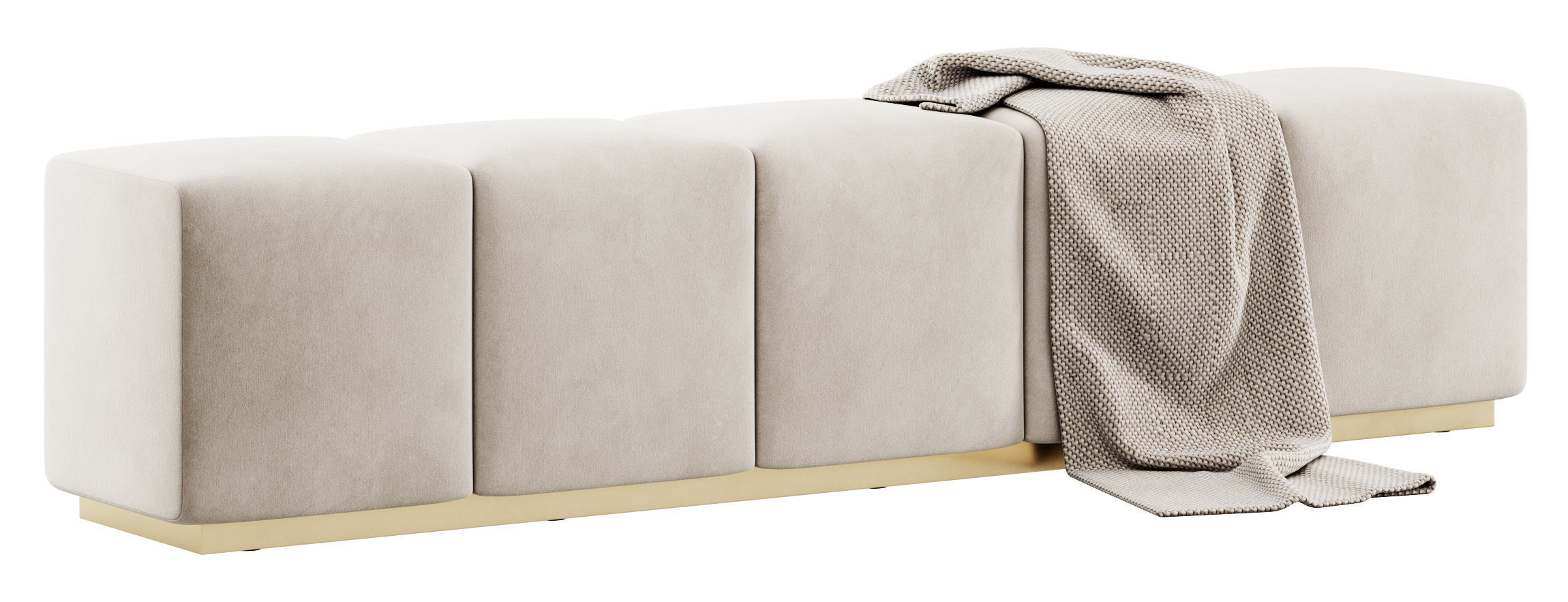 Venus Upholstered Bench by Rowen Homes 3D model_5