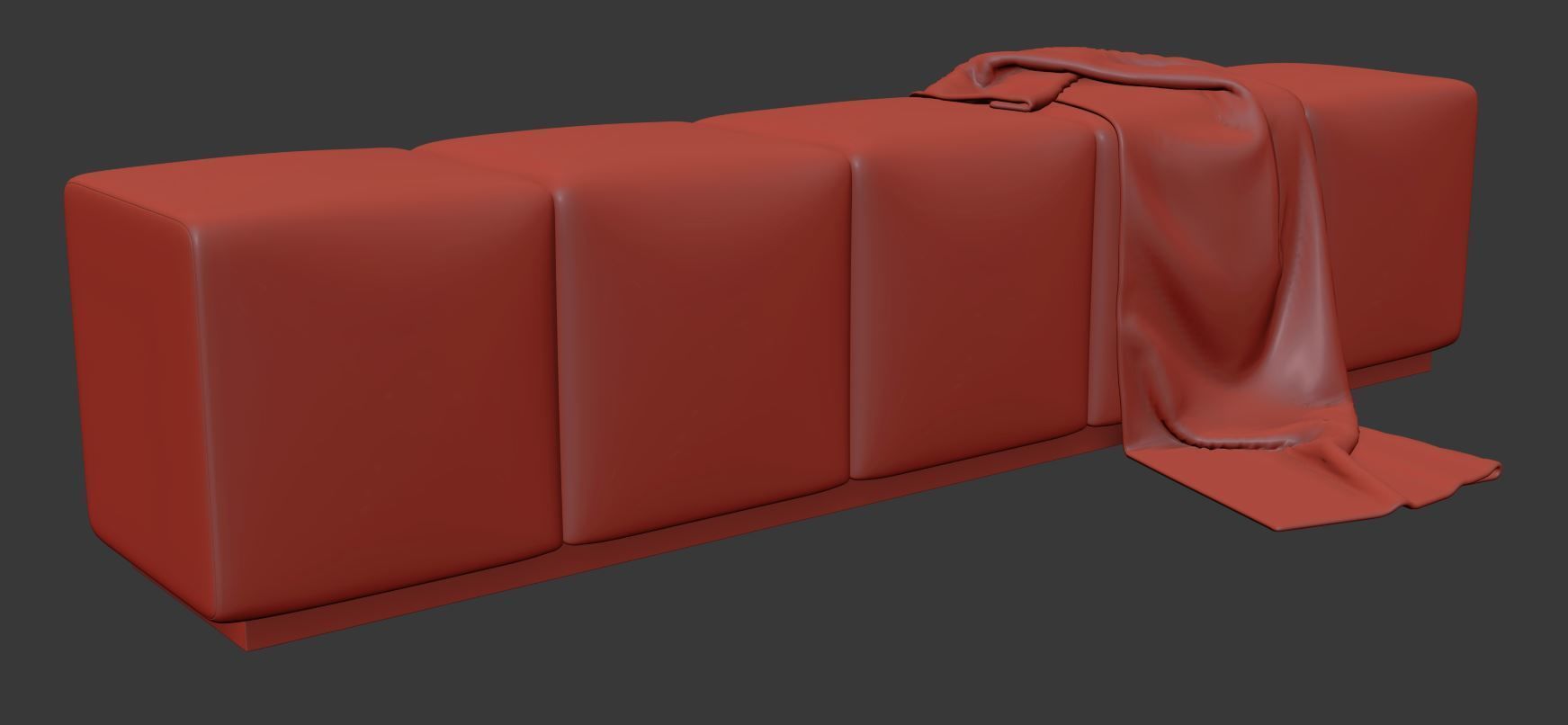 Venus Upholstered Bench by Rowen Homes 3D model_15