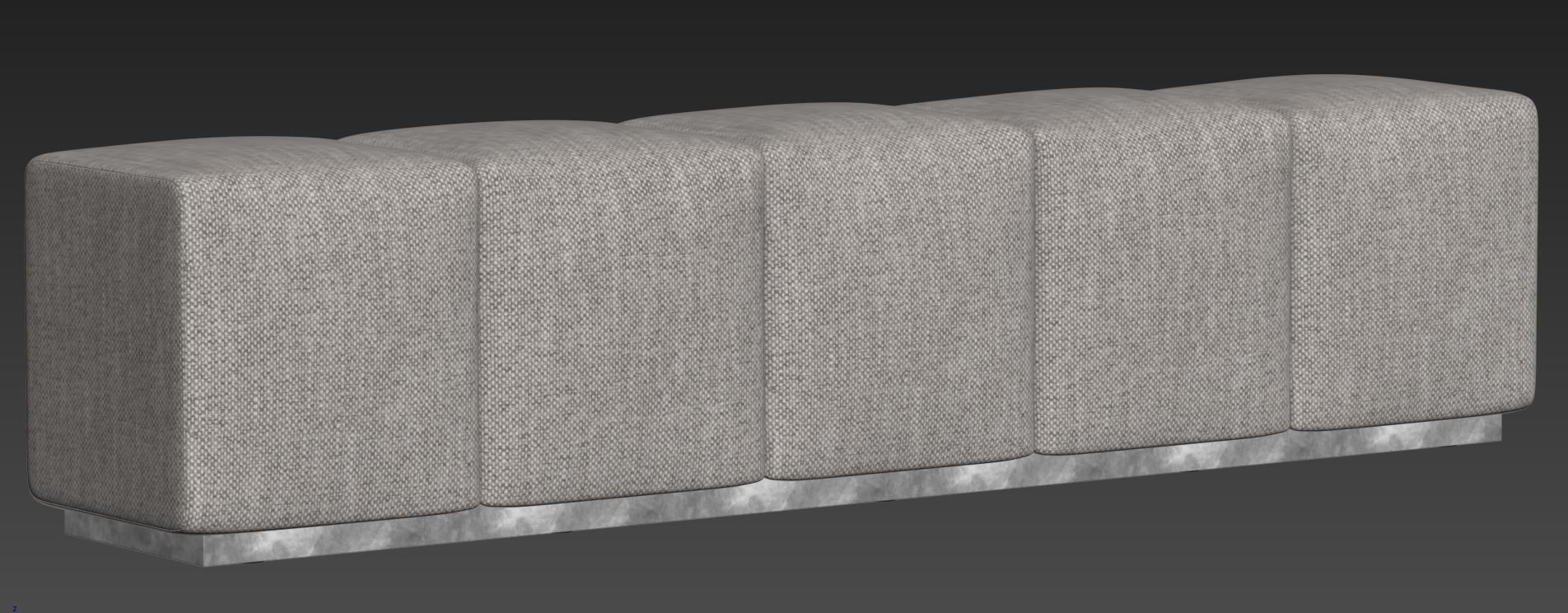 Venus Upholstered Bench by Rowen Homes 3D model_10