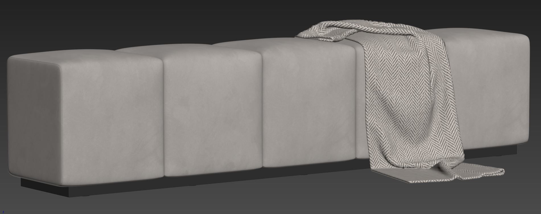 Venus Upholstered Bench by Rowen Homes 3D model_9