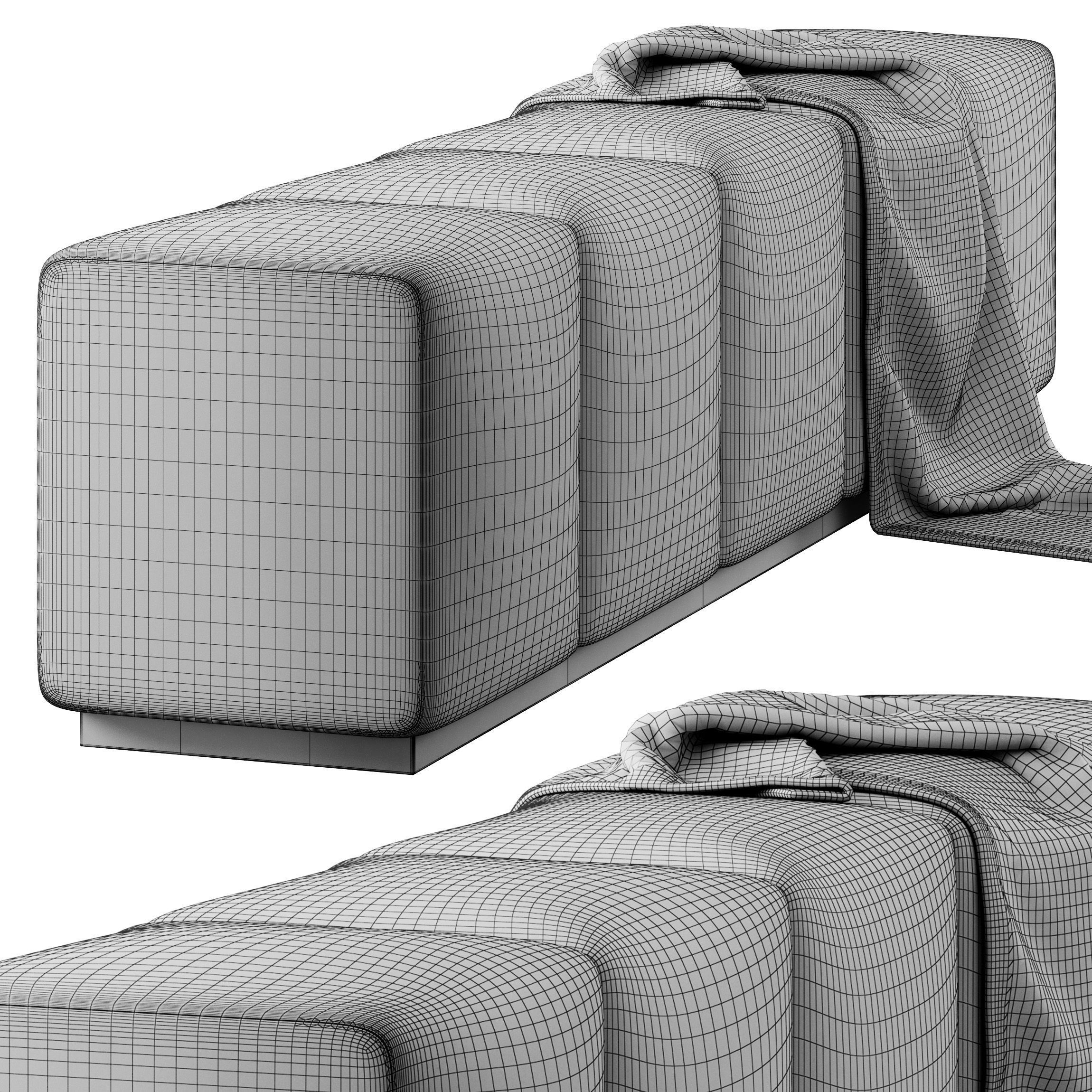 Venus Upholstered Bench by Rowen Homes 3D model_17