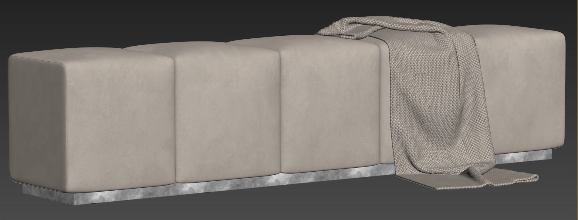 Venus Upholstered Bench by Rowen Homes 3D model_8