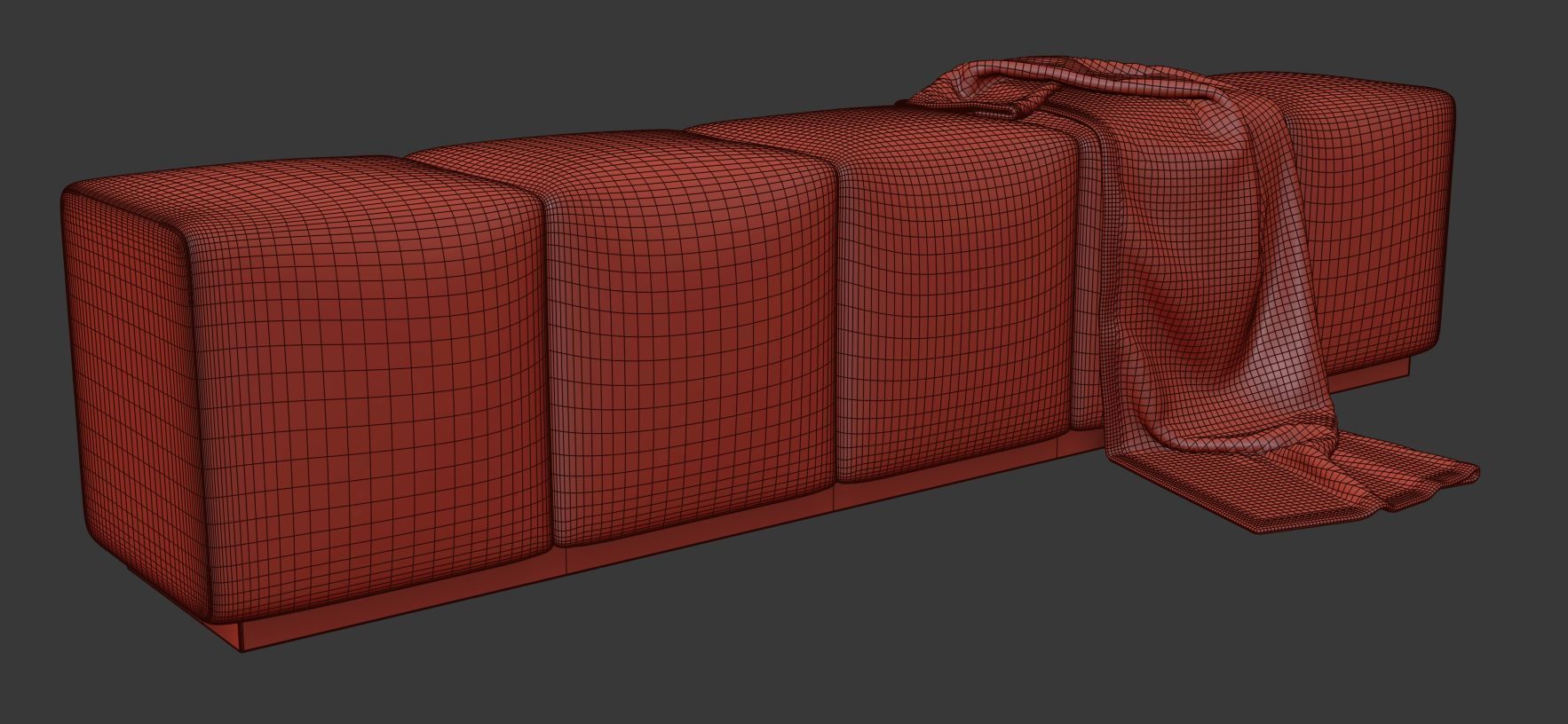 Venus Upholstered Bench by Rowen Homes 3D model_16