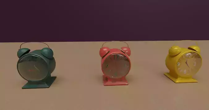 TABLE CLOCK Low-poly 3D model